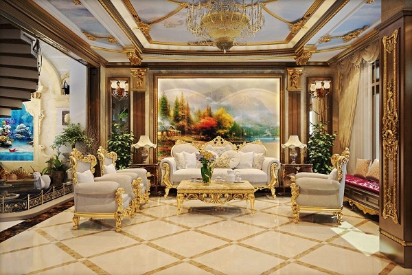 Nội thất cổ điển Châu Âu sang trọng Nội thất cổ điển Châu Âu sang trọng