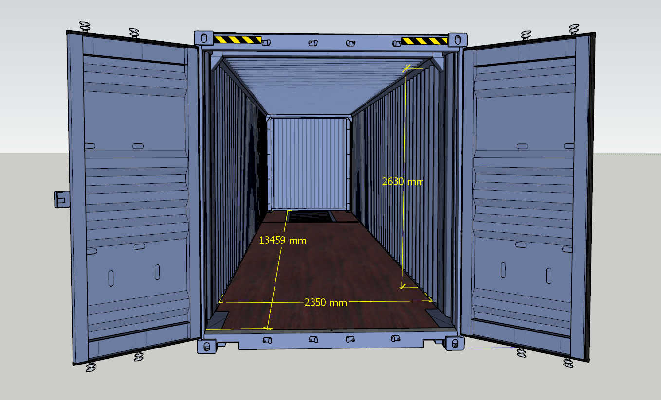 Kích thước lọt lòng container