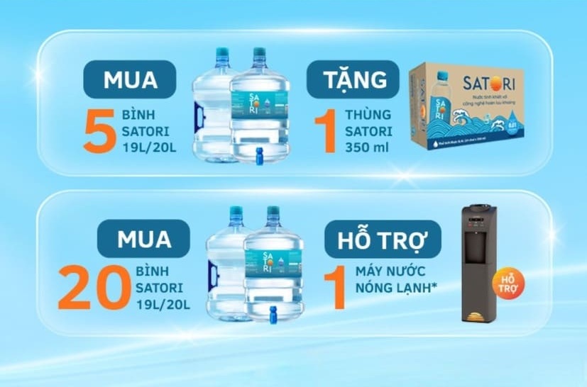 Một số chương trình khuyến mãi giao nước bình 20L thường thấy