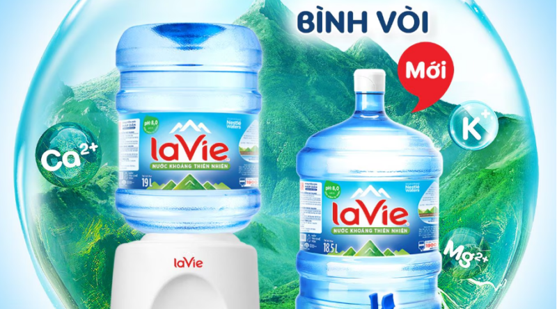 Bình Lavie có vòi tiện lợi cho văn phòng, cung cấp nước tinh khiết nhanh chóng và tiết kiệm
