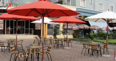 Ô dù logo quán cafe giúp quảng bá thương hiệu